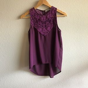 Purple Sheer Top